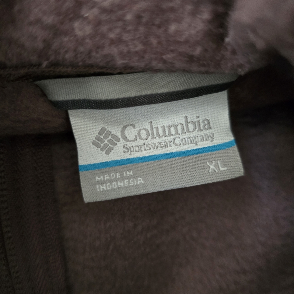 Columbia Dusty Plum Fleece Jacket XL Gorpcore Full Zip Hiking Outdoor - Picture 5 of 5